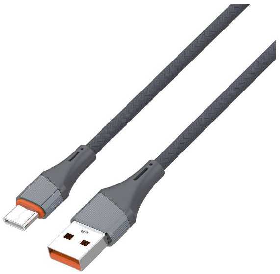 Кабель LDNIO LS632 USB Type-C, медь 120 жил, нейлоновая оплетка, 30W, 2 м, серый (LD_B4619) 90154747741