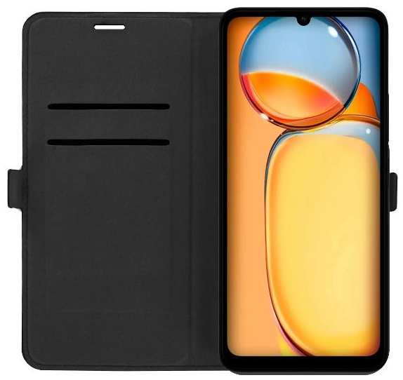 Чехол KRUTOFF Eco Book для Xiaomi Redmi 13C, ″Цветочное настроение″, черный (500736) 90154749555