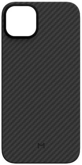 Чехол Magssory для iPhone 15 Plus, кевлар, с магнитами, совместимый с MagSafe, черный (CFB018) 90154749686