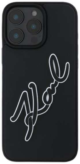 Чехол Karl Lagerfeld 3D Rubber для iPhone 16 Pro Bicolor Signature (KLHCP16L3DRKSDLK)