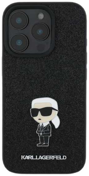 Чехол Karl Lagerfeld Fixed Glitters NFT Karl Ikonik Metal pin для iPhone 16 Pro Max (KLHCP16XGKNPSK)