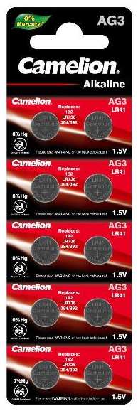 Батарейки Camelion Mercury Free G3 (LR41), 10 шт (AG3-BP10)