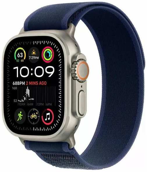 Смарт-часы Apple Watch Ultra 2 (2024) 49mm Natural Titanium Case with Blue Trail Loop, размер Regular 90154755463