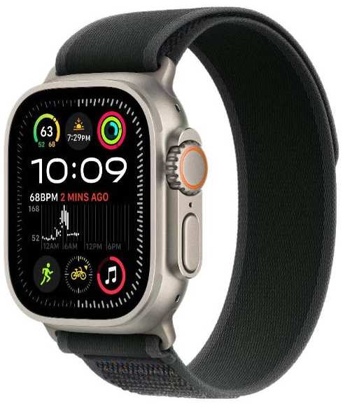 Смарт-часы Apple Watch Ultra 2 (2024) 49mm Natural Titanium Case with Black Trail Loop, размер Regular 90154755469