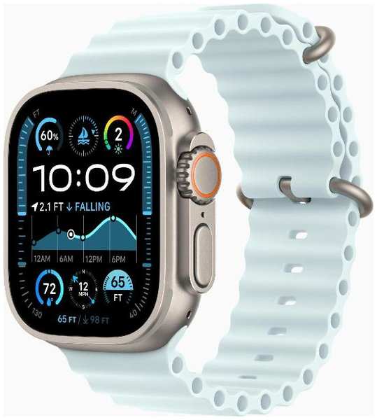 Смарт-часы Apple Watch Ultra 2 (2024) 49mm Natural Titanium Case with Ice Ocean Band, размер Regular