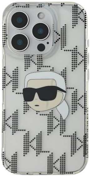 Чехол Karl Lagerfeld для iPhone 16 Pro Max, PC/TPU Monogram NFT Karl Head (KLHCP16XHKLPKHT)