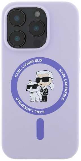 Чехол Karl Lagerfeld для iPhone 16 Pro Max Liquid Silicone MagSafe NFT Karl & Choupette, (KLHMP16XSCMKCRHU)