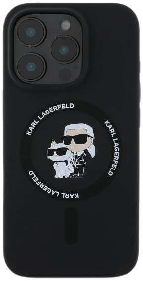 Чехол Karl Lagerfeld для iPhone 16 Pro Liquid Silicone MagSafe NFT Karl & Choupette, (KLHMP16LSCMKCRHK)