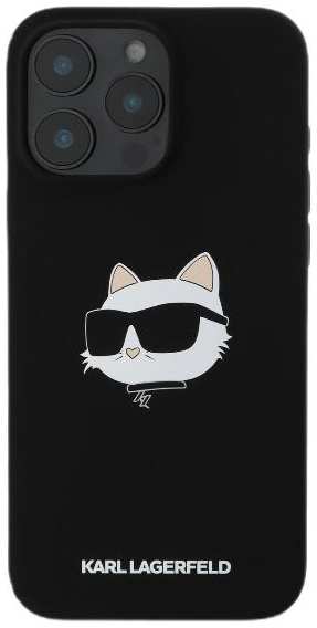 Чехол Karl Lagerfeld для iPhone 16 Pro Max Liquid Silicone MagSafe NFT Choupette Head (KLHMP16XSCHPPLK)