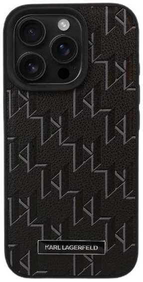 Чехол Karl Lagerfeld Monogram & Metal Camera Hard MagSafe для iPhone 16 Pro, PU, (KLHMP16LPKHPORPK)