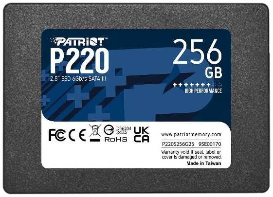 SSD накопитель Patriot Memory P220 256GB (P220S256G25) 90154761221