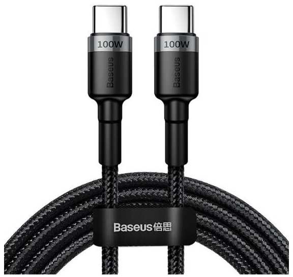 Кабель Baseus USB-C/USB-C, 2 м, серый (9900684) 90154763312
