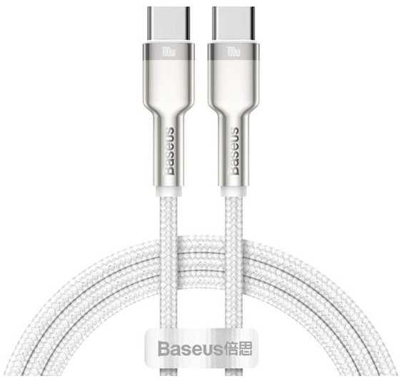 Кабель Baseus USB-C/USB-C, 1 м, белый (9900685) 90154763314