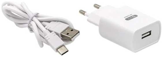 Сетевое зарядное устройство BYZ TU8 USB 2.0-A, белое (9222965)