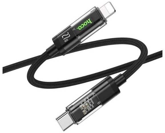 Кабель HOCO U116, USB-C/Lightning, 1,2 м, черный (9881480) 90154763398