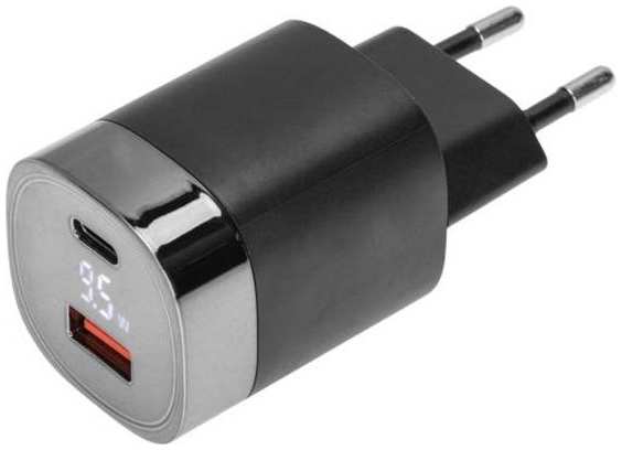 Сетевое зарядное устройство Rexant USB QC 30Вт + Type-C PD 33Вт, с дисплеем (18-2224) 90154764689