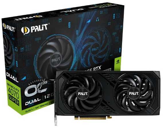 Видеокарта PALIT GeForce RTX 4070 Super Dual OC (NED407SS19K9-1043D) 90154764939