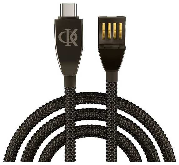 Кабель BY Филипп Киркоров ″Кристаллы″, USB-A/Type-C, 1 м, 3А, QC, PD 20W, черный (931-456)