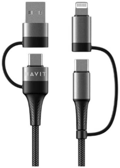 Кабель Havit USB Type-C/Lightning, 1 м, черный (CB6244) 90154768309