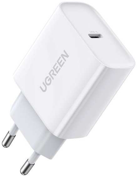 Сетевое зарядное устройство UGREEN CD137 Fast Charging Power Adapter With PD 20W EU White (60450) 90154770003