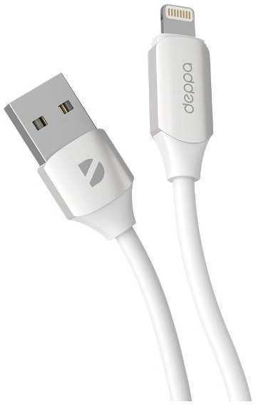 Кабель Deppa Silk, USB/Lightning, 1,2 м, белый (72534) 90154770072