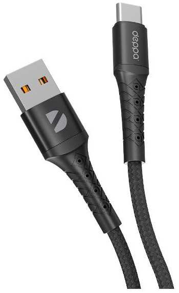 Кабель Deppa Armor, USB/USB-C, 1 м, черный (72516) 90154770076