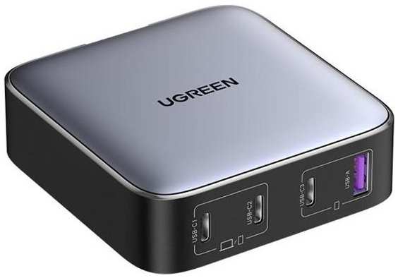 Сетевое зарядное устройство UGREEN CD328 Nexode 100W USB-A + 3хUSB-C Desktop Fast Charger Grey (90928) 90154770642