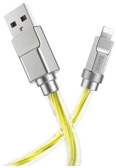 Кабель HOCO U113, Lightning/USB, 2,4 А, 1 м, золотистый (9881435) 90154770806