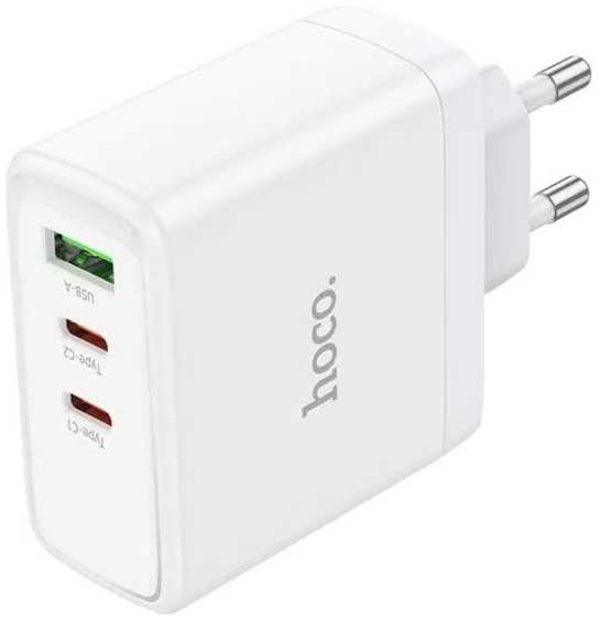 Сетевое зарядное устройство HOCO N30, USB + 2хType-C, 3 A, белое (9603923) 90154772777