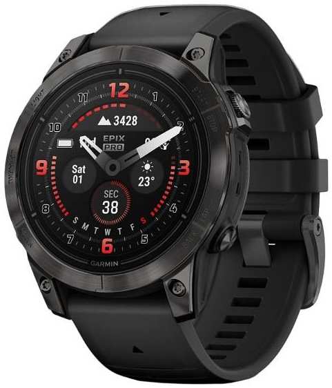 Смарт-часы Garmin Epix Pro Gen 2 47mm Sapphire Edition Carbon Gray DLC Titanium with Black Band (010-02803-11G) 90154776670