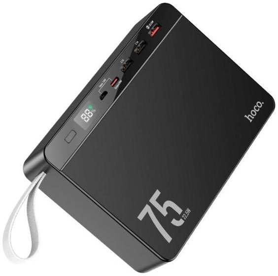 Внешний аккумулятор HOCO J94, 75000 мАч, USB, 3 А, дисплей, черный (9881614) 90154778240