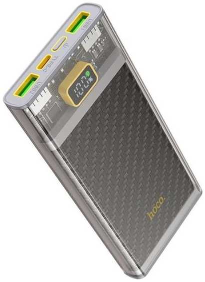 Внешний аккумулятор HOCO J103 USB/USB Type-C, 10000 мАч, 3А, серый (9603918) 90154778734