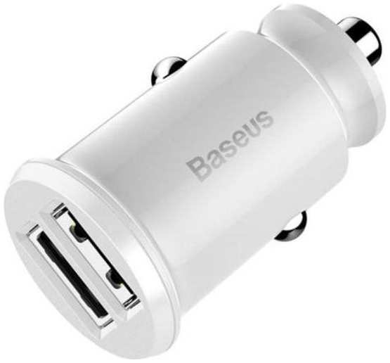 Автомобильное зарядное устройство Baseus 2хUSB, 3,1 А, белое (9495798) 90154778762