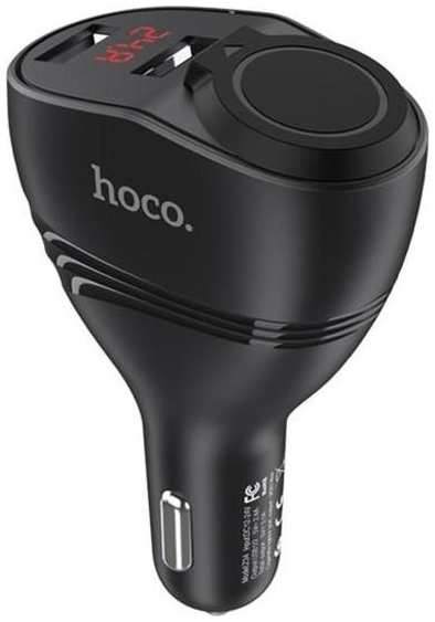 Автомобильное зарядное устройство HOCO Z34, 2хUSB, 3,1 А, 96 Вт, дисплей, черное (9881811)