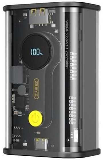 Внешний аккумулятор BYZ W89, USB/USB Type-C, 22,5 Вт, 10000 мАч, 3А, (9949210)