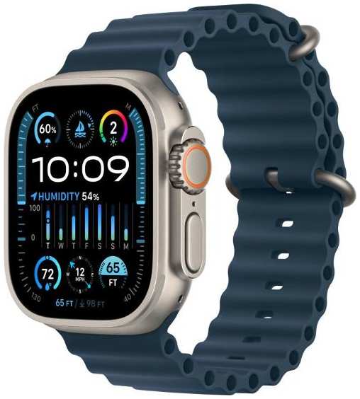 Смарт-часы Apple Watch Ultra 2 Titanium Case with Blue Ocean Band (MREG3) 90154782605