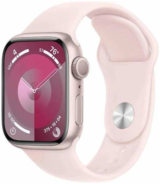 Смарт-часы Apple Watch Series 9 45mm Pink Aluminium Case with Light Pink Sport Band (MR9G3) 90154786249