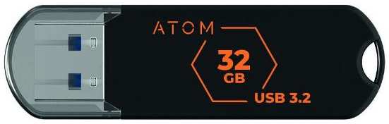 USB-флешка Atom 32GB USB 3.1 (AUSB3H2BK/32GB) 90154788065