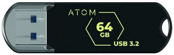 USB-флешка Atom 64GB USB 3.1 (AUSB3H2BK/64GB) 90154788078