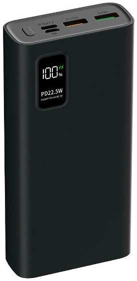 Внешний аккумулятор Pero Li-Pol Оutput USB-C + 2хUSB-A 20000mAh Black (PB06BL) 90154792077