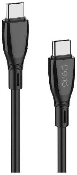 Кабель Pero DC11 PD 2хUSB Type-C, 60W, 2m Black (PRDC-11TT2MB) 90154794300