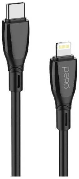 Кабель Pero DC11 PD USB Type-C/Lightning, 27W, 3m Black (PRDC-11TL3MB)