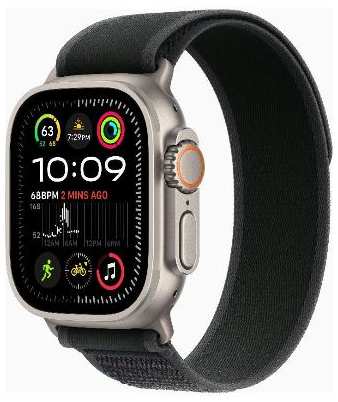 Смарт-часы Apple Watch Ultra 2 49mm Natural Titanium Case with Black Trail Loop, размер Regular 90154797004