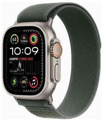 Смарт-часы Apple Watch Ultra 2 49mm Natural Titanium Case with Green Trail Loop, размер Regular 90154797015