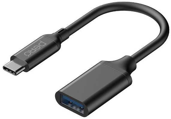 Адаптер Pero AD15 OTG Type-C to USB 3.0, черный (PRAD15BL)