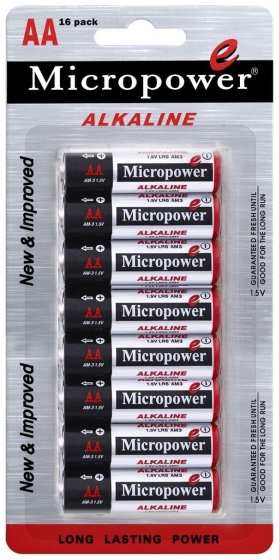 Батарейки Micropower АА (LR6), 16 шт (5LRC16B)