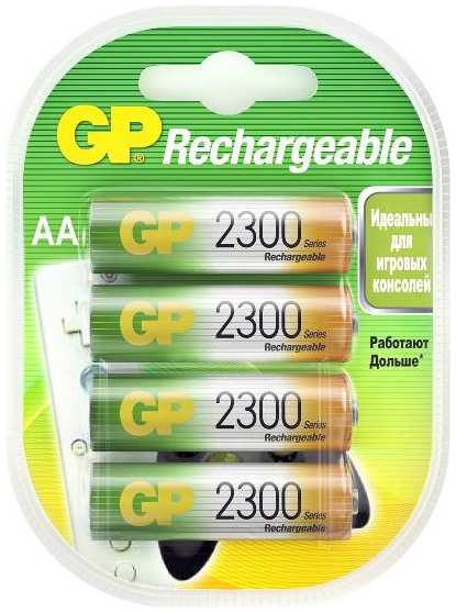 Аккумуляторы GP АА (HR6), 2300mAh, 4 шт (230AAHC-2DECRC4 40/320)