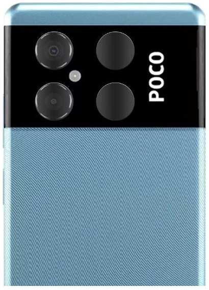 Защитное стекло KRUTOFF для камеры Xiaomi Poco M4 5G, матовое, 2 шт (287994)