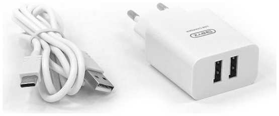 Сетевое зарядное устройство BYZ Type-C USB 2.0-USB 2.0 тип A, 2100 мА White (B35TW) 90154845762