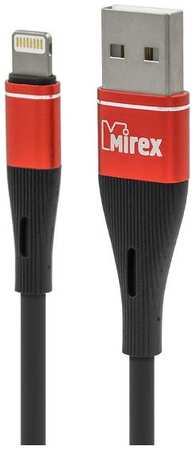 Кабель Mirex USB Type-C, 1,2 м, черный/красный (BC-015i)